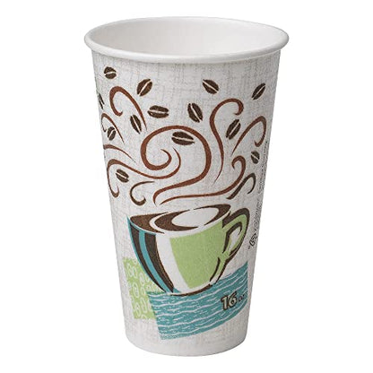 Dixie PerfecTouch 12 Oz Insulated Paper Hot Coffee Cup by GP PRO (Georgia-Pacific), Coffee Haze, 5342DX, 500 Count (25 Cups Per Sleeve, 20 Sleeves Per Case)