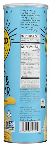 The Good Crisp Company, Good Crisps Minis (Original, 1.6 Ounce, Pack of 12) Non-GMO, Allergen Friendly, Potato Chip Snack Pack, Gluten Free Snacks