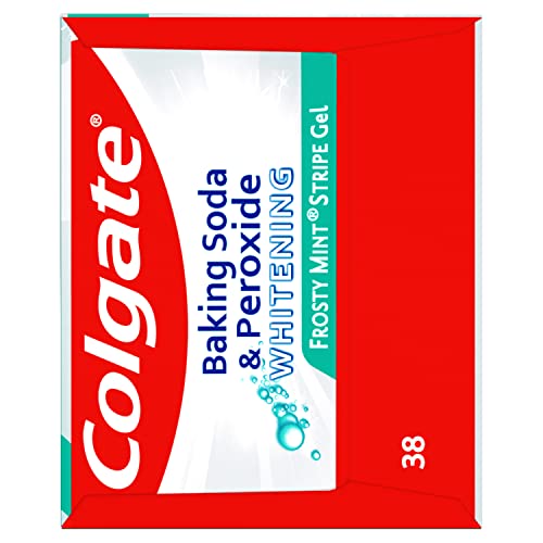 Colgate Baking Soda & Peroxide Toothpaste - Whitens Teeth, Fights Cavities & Removes Stains, Brisk Mint, 6 Ounce (Pack of 2)