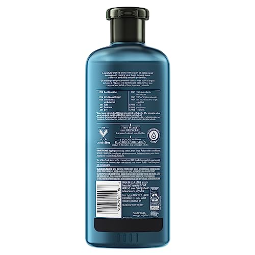 Herbal Essences Argan Oil Paraben Free Shampoo, Hair Repair, 13.5 fl oz, with Certified Camellia Oil and Aloe Vera, For All Hair Types, Especially Damaged Hair