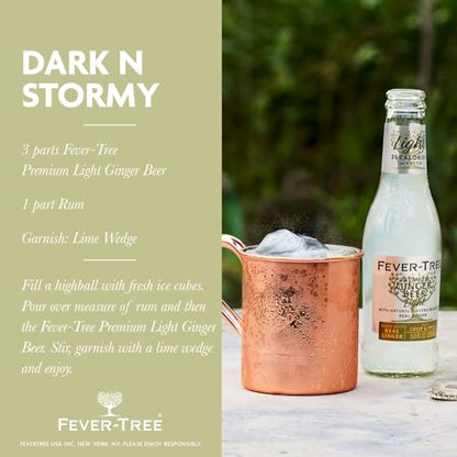 Fever Tree Ginger Beer - Premium Quality Mixer - Refreshing Beverage for Cocktails & Mocktails. Naturally Sourced Ingredients, No Artificial Sweeteners or Colors - 150 ML Cans - Pack of 24