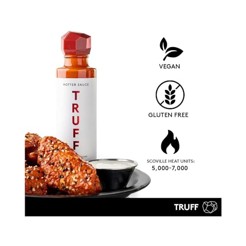 TRUFF Original Black Truffle Hot Sauce, Gourmet Hot Sauce with Ripe Chili Peppers, Black Truffle Oil, Agave Nectar, Unique Flavor Experience in a Bottle, 6 oz.