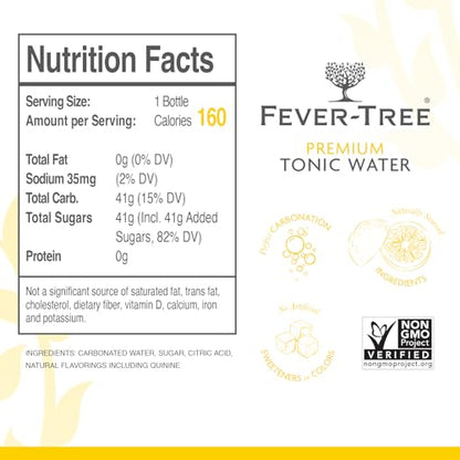 Fever-Tree Light Tonic Water Cans, 5.07 Fl Oz (Pack of 24), Lower in Calories, No Artificial Sweeteners, Flavorings or Preservatives (Packaging may vary)