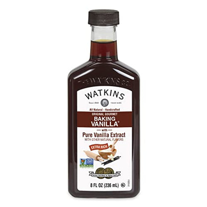 Watkins All Natural Original Gourmet Baking Vanilla, with Pure Vanilla Extract, 11 Fl Oz (Pack of 1) - Packaging May Vary