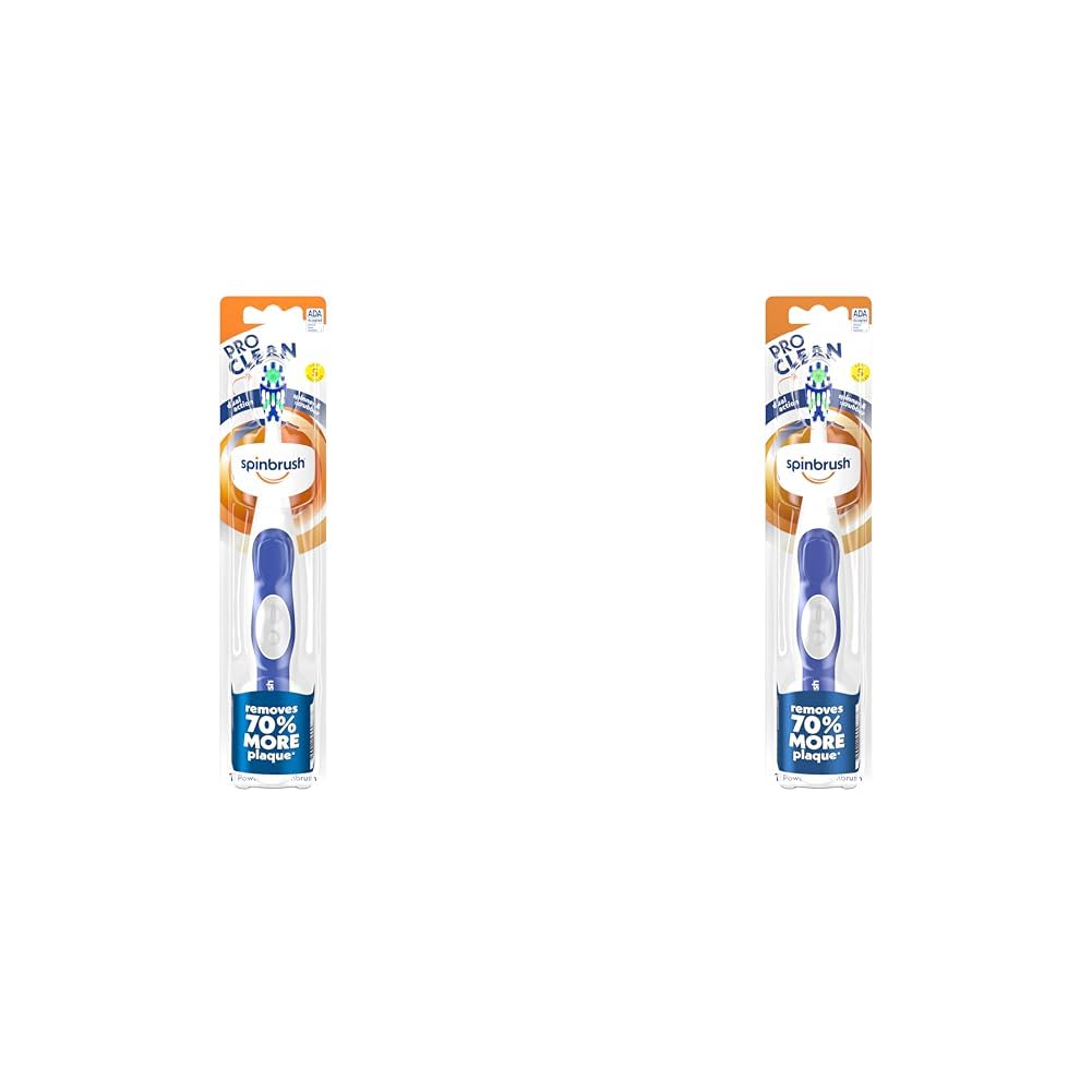 Spinbrush Pro Clean Replacement Heads, Soft Bristles, For Battery Toothbrush, 2-Pack