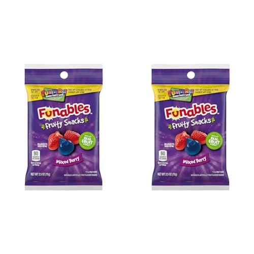 Funables Fruity Snacks, Mixed Berry, Flavored Snacks, Back to School Snack for Lunch, 32 oz 40 ct