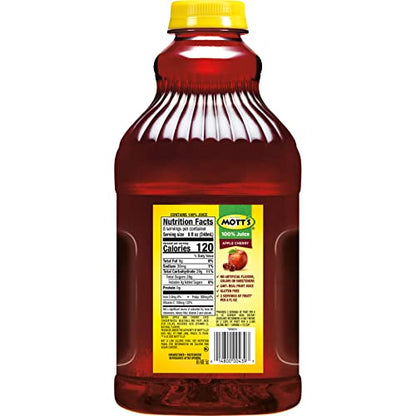 Mott's 100% Original Apple Juice, 8 Fl Oz Bottles, 24 Count (4 Packs Of 6), 2 Servings Of Fruit, 100% Fruit Juice, Gluten-free, Caffeine-free, Kosher, Contains No Artificial Colors Or Sweeteners