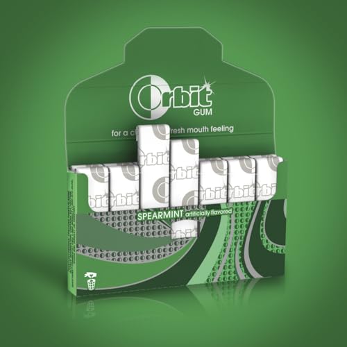 ORBIT Spearmint Sugar Free Back to School Chewing Gum, 3 Ct Packs