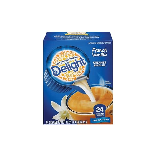 International Delight Coffee Creamer Singles, Sweet & Creamy, Shelf Stable Flavored Creamer, 24 Ct, 16 FL Oz, Pre-Portioned Creamers