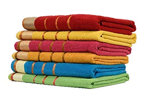 BolBom*S Cotton Beach Towels- Hammam Classic Pool Towel 30 x 60 Inches Oversized Soft Beach Towels for Adults - Luxury Beach Bath Towels - Summer Gifts Beach Accessories - Pack of 6