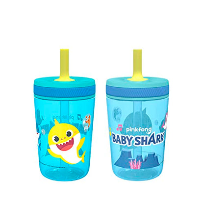 Zak Designs 15oz Bluey Kelso Tumbler Set, BPA-Free Leak-Proof Screw-On Lid with Straw Made of Durable Plastic and Silicone, Perfect Bundle for Kids, 2 Count (Pack of 1)