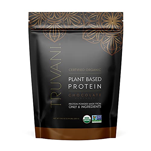 Truvani Vegan Pea Protein Powder | Banana Cinnamon | 20g Organic Plant Based Protein | 1 Serving | Keto | Gluten & Dairy Free | Low Carb | No Added Sugar