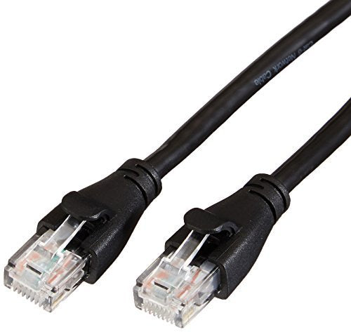 Amazon Basics RJ45 Cat-6 Ethernet Patch Cable, 1Gpbs Transfer Speed, Gold-Plated Connectors, 25 Foot (7.6 Meters), Black