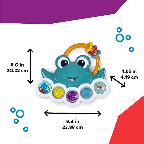 Baby Einstein Outstanding Opus The Octopus Sensory Rattle & Teether Multi-Use Toy, BPA Free & Chillable, 3 Months & up, Multicolored