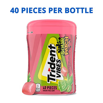 Trident Vibes Spearmint Rush Sugar Free Gum, 6 Bottles of 40 Pieces (240 Total Pieces)