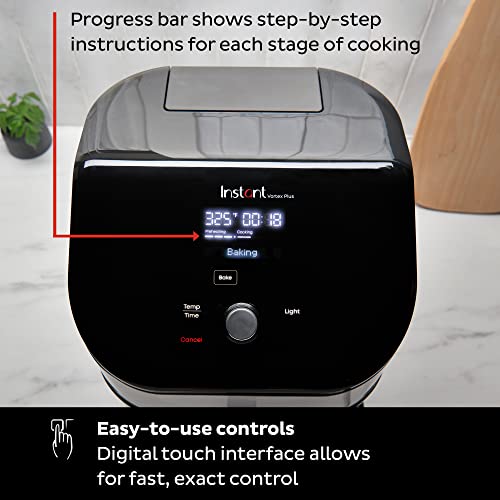 Instant Vortex Plus 6QT Air Fryer with Odor Erase Technology, 6-in-1 Functions that Crisps, Roasts, Broils, Dehydrates, Bakes & Reheats, 100+In-App Recipes, from the Makers of Instant Pot,1700W,Black