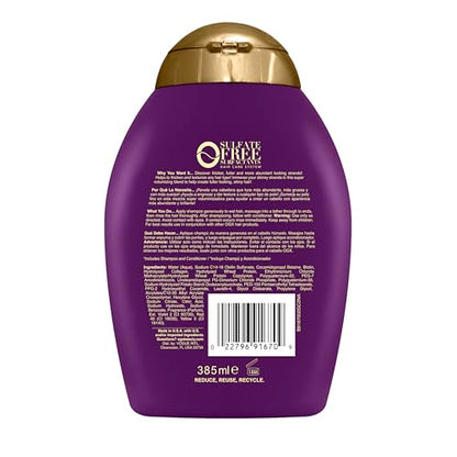 OGX Thick & Full + Biotin & Collagen Volumizing Shampoo, Nutrient-Infused Hair Shampoo with Vitamin B7 Biotin Gives Hair Volume & Body for 72+ Hours, Sulfate-Free Surfactants, 13 fl. oz