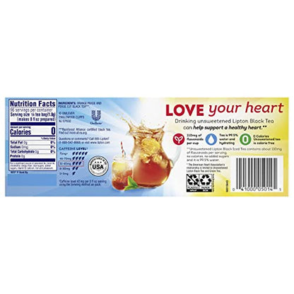 Lipton Unsweetened Iced Tea Bags, Family Size Tea Bags, 144 Total Tea Bags (24ct - Pack of 6)