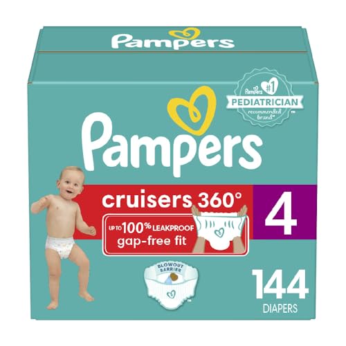 Pampers Cruisers 360 Diapers - Size 5, One Month Supply (128 Count), Pull-On Disposable Baby Diapers, Gap-Free Fit