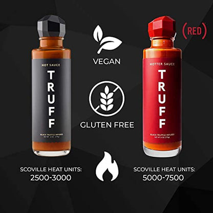 TRUFF Original Black Truffle Hot Sauce, Gourmet Hot Sauce with Ripe Chili Peppers, Black Truffle Oil, Agave Nectar, Unique Flavor Experience in a Bottle, 6 oz.