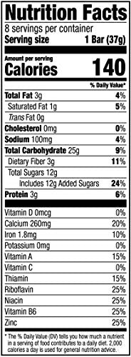 Amazon Brand - Happy Belly Fruit & Grain Cereal Bars, Strawberry , 1.03 Oz, 8 Count (Pack of 1)