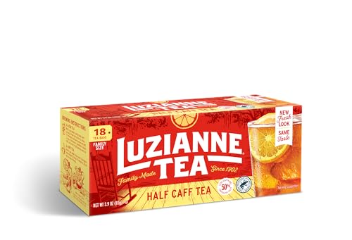 Luzianne Decaffeinated Iced Tea Bags, Family Size, 24ct Box (Pack of 6)