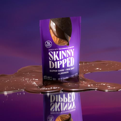 SkinnyDipped Snack Attack Minis Almond Variety Pack, Healthy Snack, Plant Protein, Gluten Free, 0.46 oz Mini Bags, Pack of 25