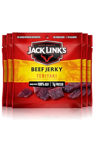 Jack Link's Beef Jerky, Original, Multipack Bags – Flavorful Meat Snacks for Lunches, Ready to Eat, Individual Packs - 7g of Protein, Made with 100% Beef – 0.625 oz (Pack of 20)