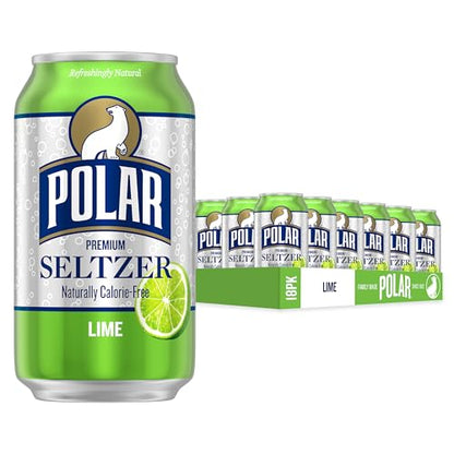 Polar Seltzer Water Original, 12 fl oz cans, 18 pack