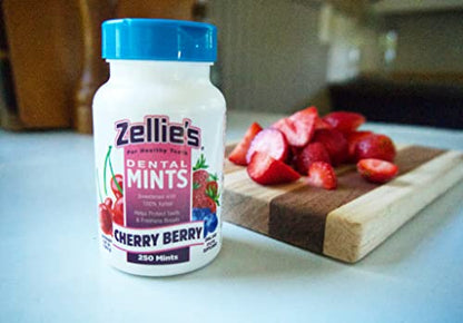 Zellie's | 100% Xylitol Sugar Free Cool Mint Breath Mints | Non-GMO, Low-Calorie, Gluten Free, Vegan & Kosher Mints