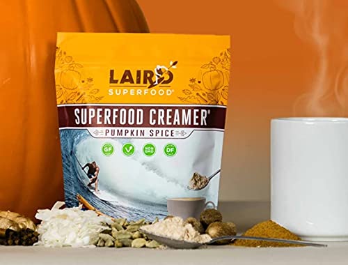 Laird Superfood Non-Dairy Superfood Creamer - Coconut Powder Coffee Creamer - Sweet & Creamy - Gluten Free, Non-GMO, Vegan - 16 oz. Bag, Pack of 1