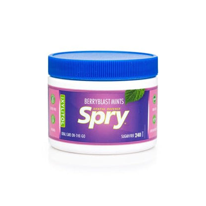 Spry Xylitol Peppermint Sugar Free Candy - Breath Mints That Promote Oral Health, Dry Mouth Mints That Increase Saliva Production, Stop Bad Breath, 240 Count (Pack of 1)