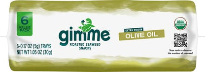 Anita G gimMe Organic, Roasted Seaweed Snack, Sea Salt, 6 pack, 15 Oz