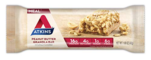 Atkins Endulge Caramel Nut Chew Bar, Dessert Favorite, 1g Sugar, Good Source of Fiber, Low Sugar, 10 Count