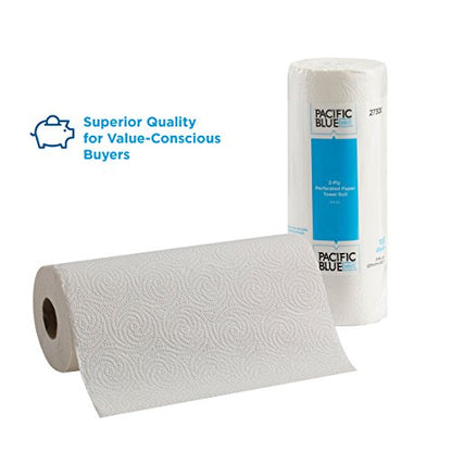 Georgia-Pacific Blue Select 2-Ply Perforated Paper Towel Rolls, 27385, 85 Sheets Per Roll, 30 Rolls Per Case