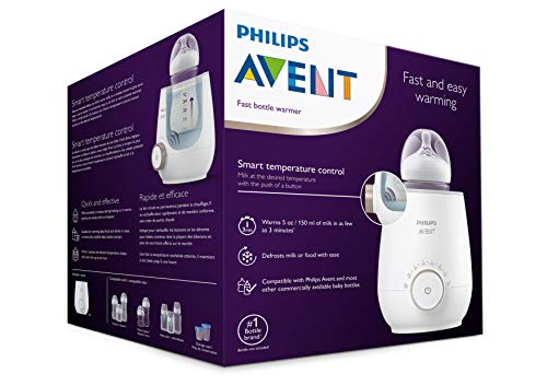 Philips Avent Premium Fast Bottle Warmer, with Smart Temperature Control, Water Bath Technology, Automatic Shut-off, Model SCF358