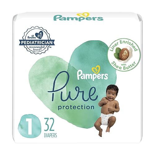 Pampers Pure Protection Diapers - Size 5, One Month Supply (132 Count), Hypoallergenic Premium Disposable Baby Diapers (Packaging May Vary)