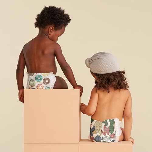 The Honest Company Clean Conscious Diapers | Plant-Based, Sustainable | Above It All + Pandas | Club Box, Size Newborn, 72 Count