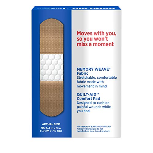 Band-Aid Brand Flexible Fabric Adhesive Bandages for Wound Care and First Aid, All One Size, 100 Count