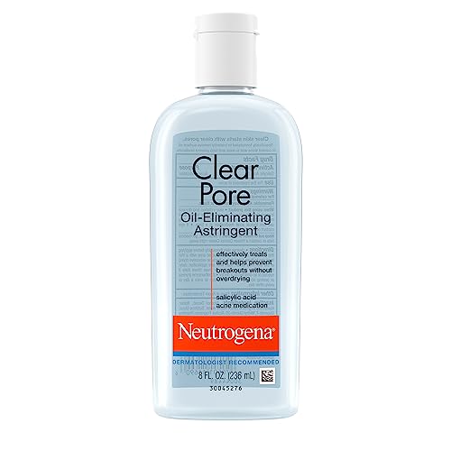 Neutrogena Clear Pore Oil-Eliminating Astringent with Salicylic Acid, Pore Clearing Treatment for Acne-Prone Skin, 8 fl. Oz (Pack of 6)