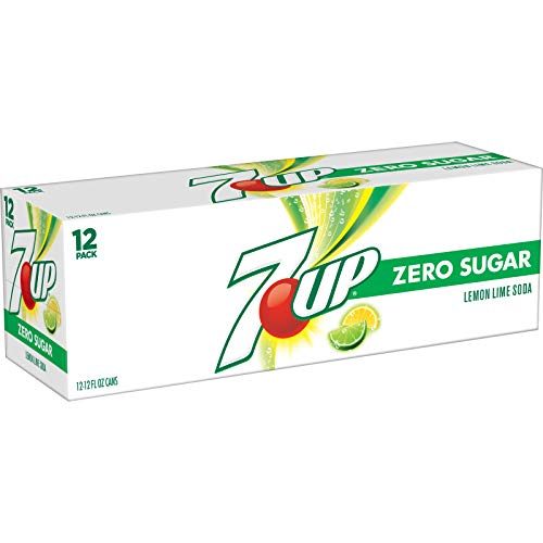 7UP Zero Sugar Lemon Lime Soda, 12 fl oz cans (Pack of 12)