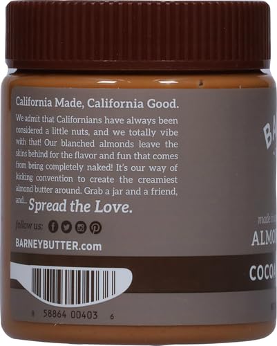 Barney Butter Almond Butter, Smooth, 16 Ounce Jar, Skin-Free Almonds, No Stir, Non-GMO, Gluten Free, Keto, Paleo, Vegan