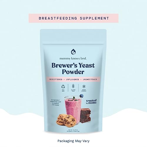 Mommy Knows Best Brewer's Yeast Powder for Breastfeeding Support, Gluten-Free, 15 oz