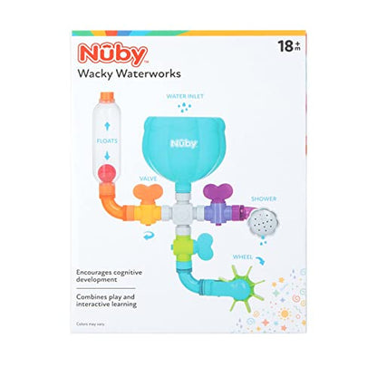 Nuby Wacky Waterworks Pipes Bath Toy with Interactive Features for Cognitive Development