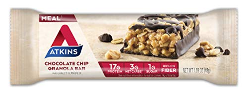 Atkins Endulge Caramel Nut Chew Bar, Dessert Favorite, 1g Sugar, Good Source of Fiber, Low Sugar, 10 Count