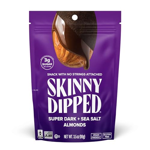 SkinnyDipped Snack Attack Minis Almond Variety Pack, Healthy Snack, Plant Protein, Gluten Free, 0.46 oz Mini Bags, Pack of 25