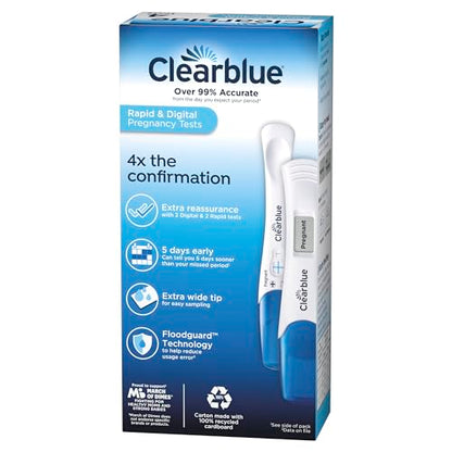 Clearblue Rapid Detection Pregnancy Test, Home Pregnancy Kit, 2 Count