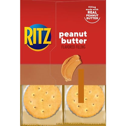 RITZ Peanut Butter Sandwich Crackers, 48 Snack Packs (6 Boxes, 6 Crackers Per Pack)