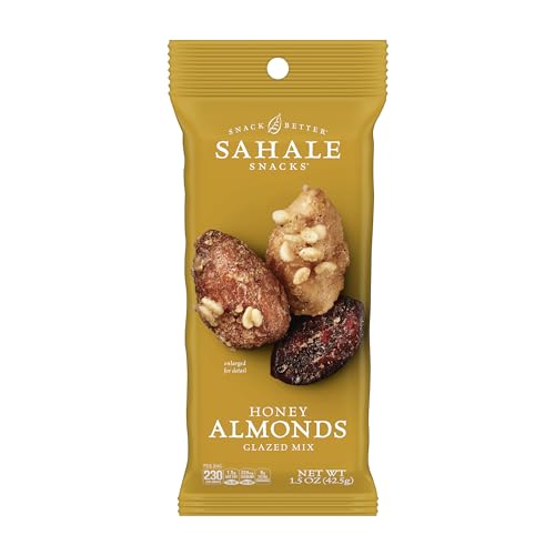 Sahale Snacks Glazed Mix Nut Blend Variety Pack, 1.5 Oz Grab & Go Bags (12 Total Packs) - Four Different Dry-Roasted Deluxe Mixed Nuts Blends Included - Non-GMO Kosher & Certified Gluten-Free Snacks