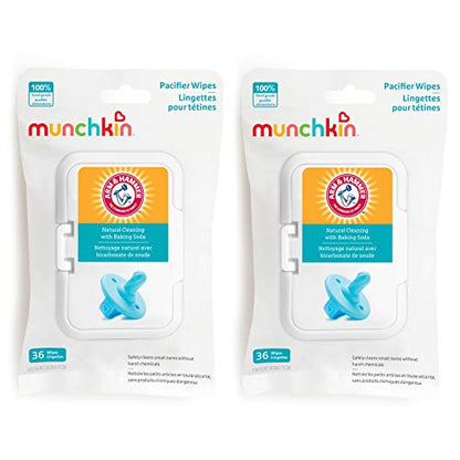 Munchkin® Arm & Hammer Pacifier Wipes - Safely Cleans Baby and Toddler Essentials, 1 Pack, 36 Wipes